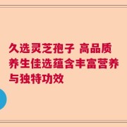 久选灵芝孢子 高品质养生佳选蕴含丰富营养与独特功效
