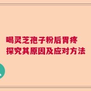 喝灵芝孢子粉后胃疼 探究其原因及应对方法
