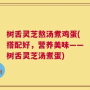 树舌灵芝熬汤煮鸡蛋(搭配好，营养美味——树舌灵芝汤煮蛋)