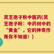 灵芝孢子粉中医药(灵芝孢子粉：中药材中的“黄金”，它的神奇作用你不知道！)