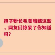 孢子粉长毛竟暗藏这些，网友们惊呆了你知道吗？