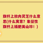 旗杆上放肉灵芝什么意思(什么寓意？象征性旗杆上插肥美山珍！)