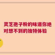 灵芝孢子粉的味道你绝对想不到的独特体验
