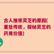 古人推崇灵芝的原因(重拾传统，探秘灵芝的药用价值)