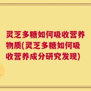 灵芝多糖如何吸收营养物质(灵芝多糖如何吸收营养成分研究发现)