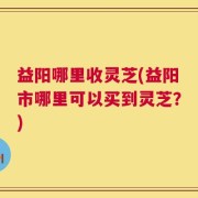 益阳哪里收灵芝(益阳市哪里可以买到灵芝？)