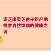 诺芝康灵芝孢子粉产地探索自然馈赠的健康之源
