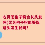 吃灵芝孢子粉会长头发吗(灵芝孢子粉能够促进头发生长吗？