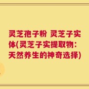 灵芝孢子粉 灵芝子实体(灵芝子实提取物：天然养生的神奇选择)