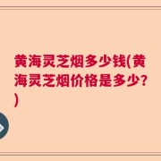 黄海灵芝烟多少钱(黄海灵芝烟价格是多少?)