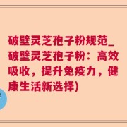 破壁灵芝孢子粉规范_破壁灵芝孢子粉：高效吸收，提升免疫力，健康生活新选择)
