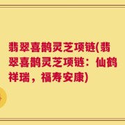 翡翠喜鹊灵芝项链(翡翠喜鹊灵芝项链：仙鹤祥瑞，福寿安康)