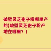 破壁灵芝孢子粉哪里产的(破壁灵芝孢子粉产地在哪里？)