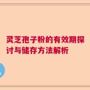 灵芝孢子粉的有效期探讨与储存方法解析