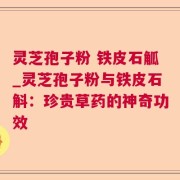 灵芝孢子粉 铁皮石觚_灵芝孢子粉与铁皮石斛:珍贵草药的神奇功效