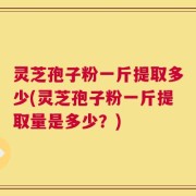 灵芝孢子粉一斤提取多少(灵芝孢子粉一斤提取量是多少？)