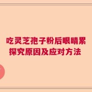 吃灵芝孢子粉后眼睛累 探究原因及应对方法