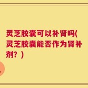 灵芝胶囊可以补肾吗(灵芝胶囊能否作为肾补剂？)