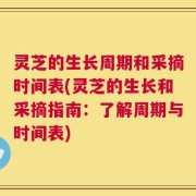 灵芝的生长周期和采摘时间表(灵芝的生长和采摘指南：了解周期与时间表)
