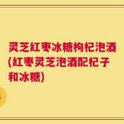 灵芝红枣冰糖枸杞泡酒(红枣灵芝泡酒配杞子和冰糖)