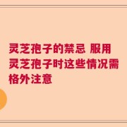 灵芝孢子的禁忌 服用灵芝孢子时这些情况需格外注意