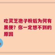 吃灵芝孢子粉后为何有黑便？你一定想不到的原因