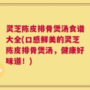 灵芝陈皮排骨煲汤食谱大全(口感鲜美的灵芝陈皮排骨煲汤，健康好味道！)