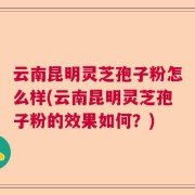 云南昆明灵芝孢子粉怎么样(云南昆明灵芝孢子粉的效果如何？)