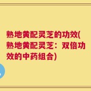熟地黄配灵芝的功效(熟地黄配灵芝：双倍功效的中药组合)