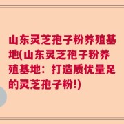 山东灵芝孢子粉养殖基地(山东灵芝孢子粉养殖基地：打造质优量足的灵芝孢子粉!)