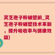 灵芝孢子粉破壁前_灵芝孢子粉破壁技术革新，提升吸收率与健康效益)