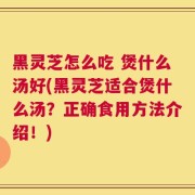 黑灵芝怎么吃 煲什么汤好(黑灵芝适合煲什么汤？正确食用方法介绍！)