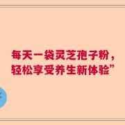 每天一袋灵芝孢子粉，轻松享受养生新体验”