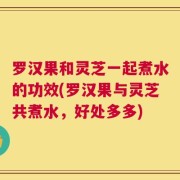 罗汉果和灵芝一起煮水的功效(罗汉果与灵芝共煮水，好处多多)