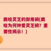 鹿晗灵芝的御用碗(鹿晗为何钟爱灵芝碗?重要性揭示!)