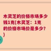 木灵芝的价格市场多少钱1克(木灵芝：1克的价格市场价是多少？)