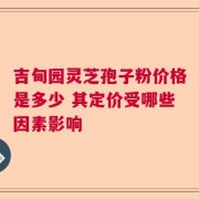 吉甸园灵芝孢子粉价格是多少 其定价受哪些因素影响