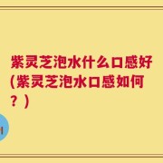 紫灵芝泡水什么口感好(紫灵芝泡水口感如何？)