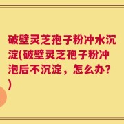 破壁灵芝孢子粉冲水沉淀(破壁灵芝孢子粉冲泡后不沉淀，怎么办？)