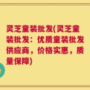 灵芝童装批发(灵芝童装批发：优质童装批发供应商，价格实惠，质量保障)