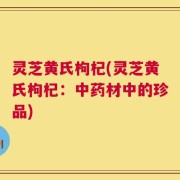 灵芝黄氏枸杞(灵芝黄氏枸杞：中药材中的珍品)