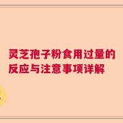 灵芝孢子粉食用过量的反应与注意事项详解