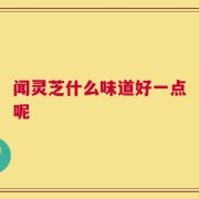 闻灵芝什么味道好一点呢