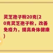 灵芝孢子粉20克(20克灵芝孢子粉，改善免疫力，提高身体健康)