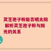 灵芝孢子粉能否晒太阳 解析灵芝孢子粉与阳光的关系