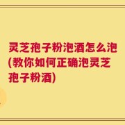 灵芝孢子粉泡酒怎么泡(教你如何正确泡灵芝孢子粉酒)