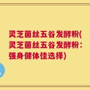 灵芝菌丝五谷发酵粉(灵芝菌丝五谷发酵粉：强身健体佳选择)