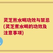 灵芝煎水喝功效与禁忌(灵芝煮水喝的功效及注意事项)
