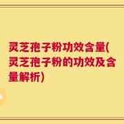 灵芝孢子粉功效含量(灵芝孢子粉的功效及含量解析)