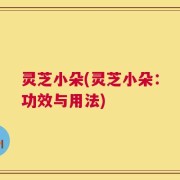 灵芝小朵(灵芝小朵：功效与用法)